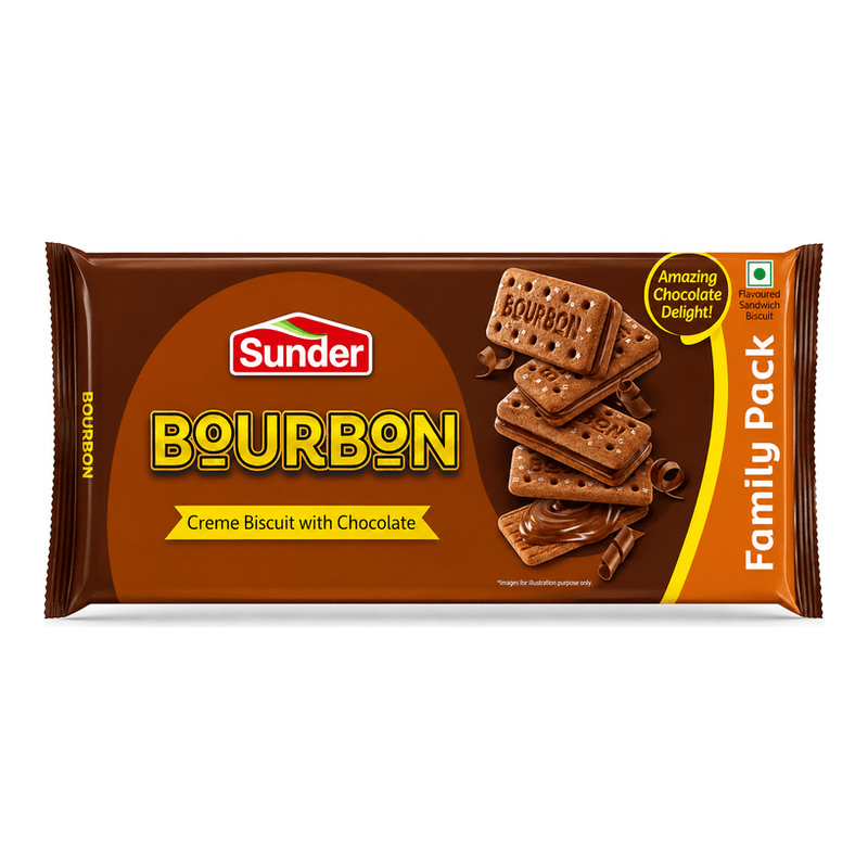 Britannia Pure Chocolate Bourbon Cream Biscuits 300g Family Pack