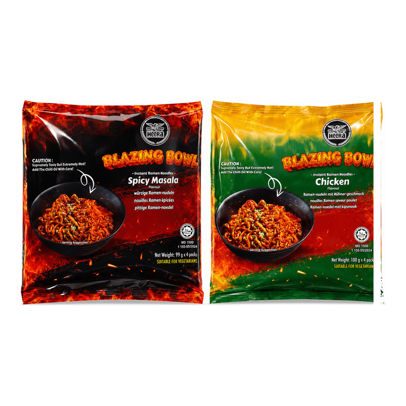 Ching's Secret Hot Garlic Instant Desi Chinese Noodles 4-Pack