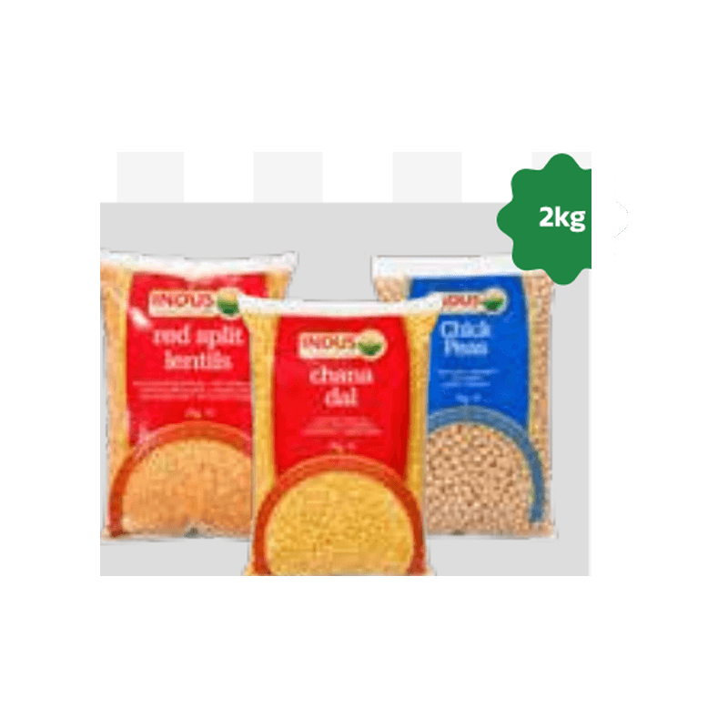 Indus Premium Lentils 2kg (Red Split / Chana / Chickpeas)